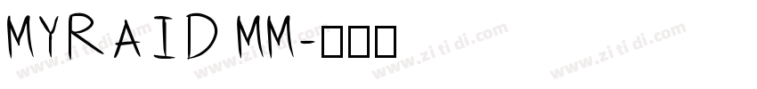 MYRAID MM字体转换